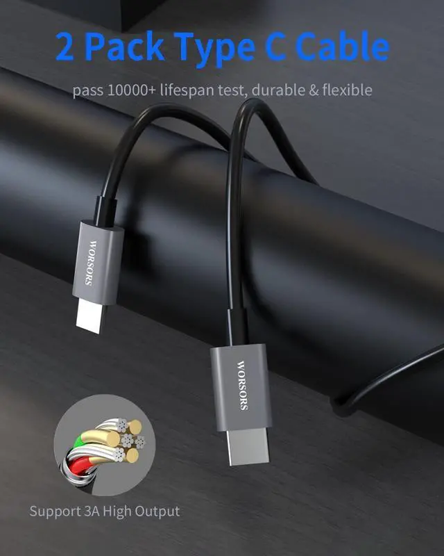 Alt view image 7 of 7 - Dual USB C Car Charger 60W PD (30W + 30W) Super Fast Charging Adapter Metal for iPhone 16/15 Pro Max  Galaxy S25 Ultra/S25 Plus/S25/S24/S23 Note 20/10 iPad Pro + 2X Type C to C Cable 3.3Ft