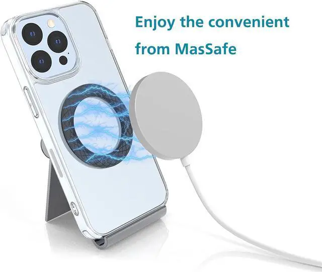 Alt view image 2 of 7 - Universal Magnetic Ring, Magnetic Adapter Ring,Magnet Sticker Compatible with Magsafe Accessories & Wireless Charging for iPhone 15/14/13/12 Series, Galaxy S23/S22 Ultra and Phone Case,Black -2pcs