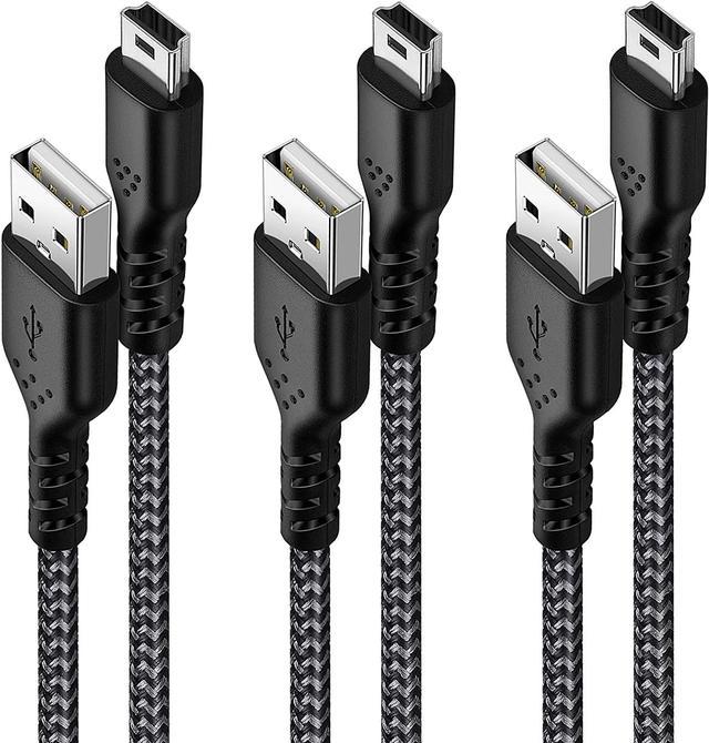 Mini USB Charger Cable, iSeekerKit 3-Pack 6ft USB 2.0 Type A to Mini B  Charger