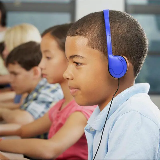 Alt view image 6 of 7 - Keewonda Kids Headphones in Bulk 6 Pack, Wholesale School Headphones Multi Colors for Classroom Students Teen Adults with 3.5mm Jack(No Mic)
