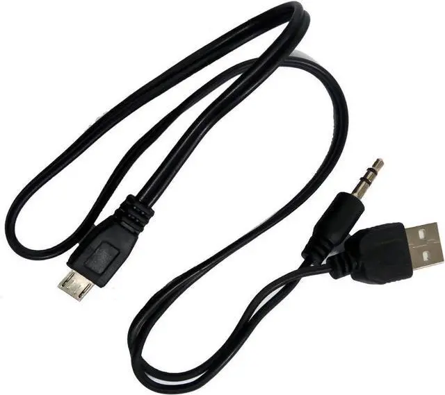 Main image of 1x Micro USB 5pin to 3.5mm Audio Port Cable and USB-A Charge Cord for Bluetooth Speaker (Micro USB)