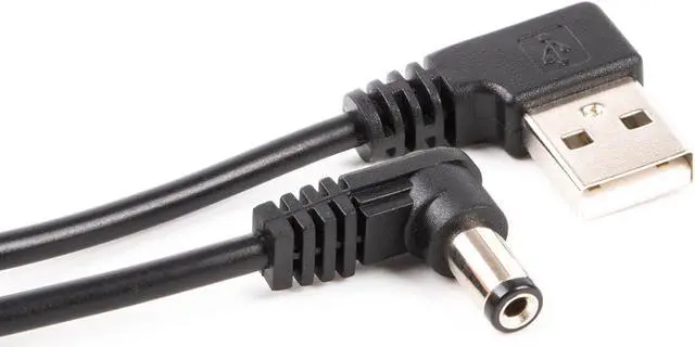 Alt view image 4 of 4 - USB to Barrel Cable USB to 5.5mm/2.1mm Angled 5V DC Power Cable (Right Angled