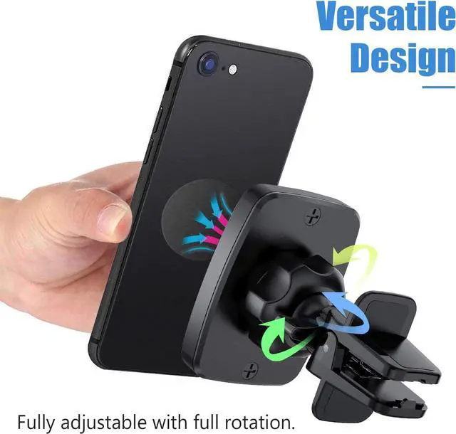 Alt view image 7 of 7 - WixGear Magnetic Phone Car Mount, [2 Pack] Air Vent Car Phone Mount Holder, Phone Holder for Car with Twist-Lock Base, Compatible with All Smartphones