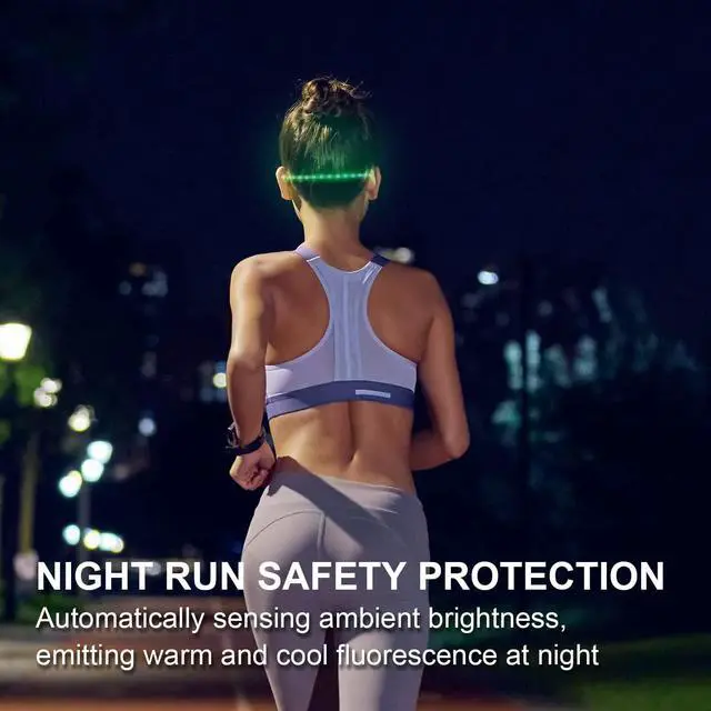 Alt view image 3 of 7 - Open-Ear Wireless Bluetooth Bone Conduction Sport Headphones coclear Sweat Resistant Wireless Earphones with LED Light for Night Running Built (2)