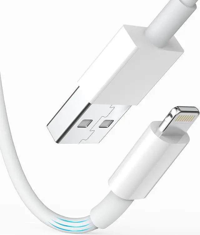 Alt view image 6 of 7 - for iPhone Charger Cord 10 ft 3Pack for Lightning to USB Fast Long Charging Cable 10 Foot for iPhone 14/13/12/11Pro Max/11/XR/Xs/X/8/7/6 for iPad Pro/Air/Mini White Phone Charge 10 feet