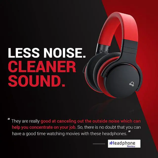 Alt view image 3 of 7 - E7 Active Noise Cancelling Headphones Bluetooth Headphones Wireless Headphones Over Ear with Microphone Deep Bass Comfortable Protein Earpads 30 Hours Playtime for Travel/Work Black