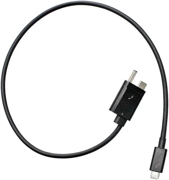 Alt view image 2 of 4 - Thunderbolt 3 Cable: Single Custom End (AC+USB Type-C to USB Type-C) Replacement for HP Part Number: 843011-001 855117-001 59CM