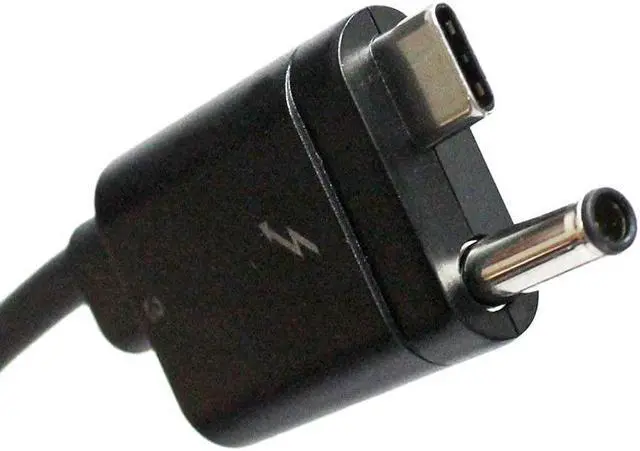 Alt view image 3 of 4 - Thunderbolt 3 Cable: Single Custom End (AC+USB Type-C to USB Type-C) Replacement for HP Part Number: 843011-001 855117-001 59CM