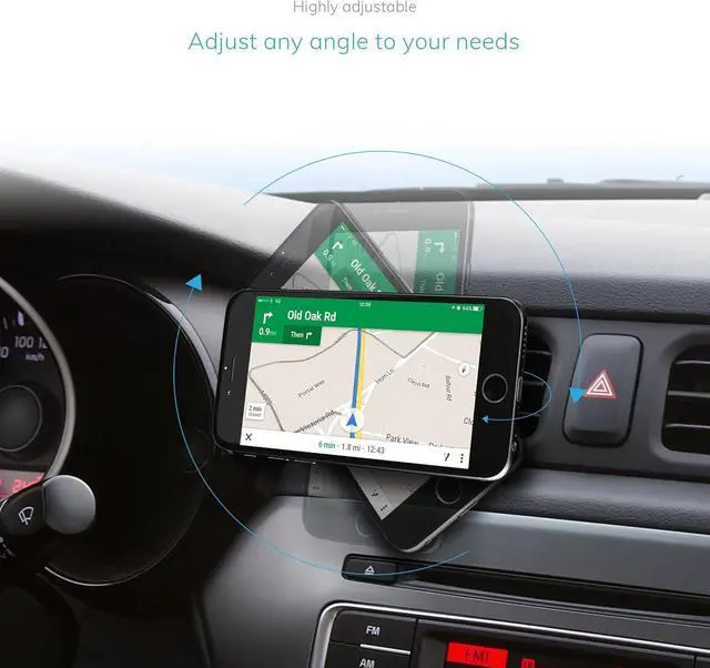 Alt view image 5 of 7 - WUTEKU Magnetic Cell Phone Vent Holder Kit for Car - Works on All Vehicles, Phones and Tablets - Best Vent Mount - Compatible with iPhone XR, XS, 8, 7 and Galaxy S9, S8 by Pro Driver