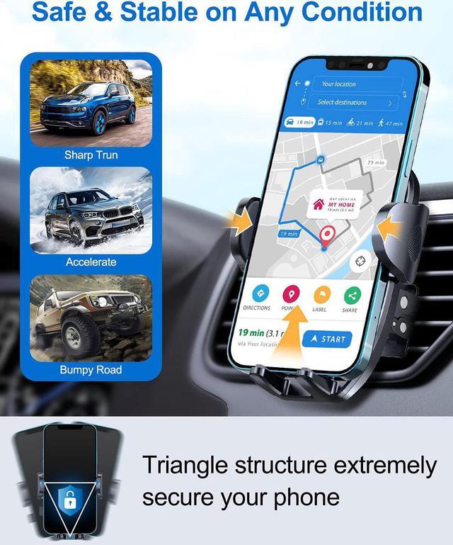 Alt view image 2 of 7 - Universal Air Vent Car Mount [ Big Phones & Thick Case Friendly ] Cell Phone Holder for Car Hands Free Clamp Cradle Vehicle fit for All  (B1)