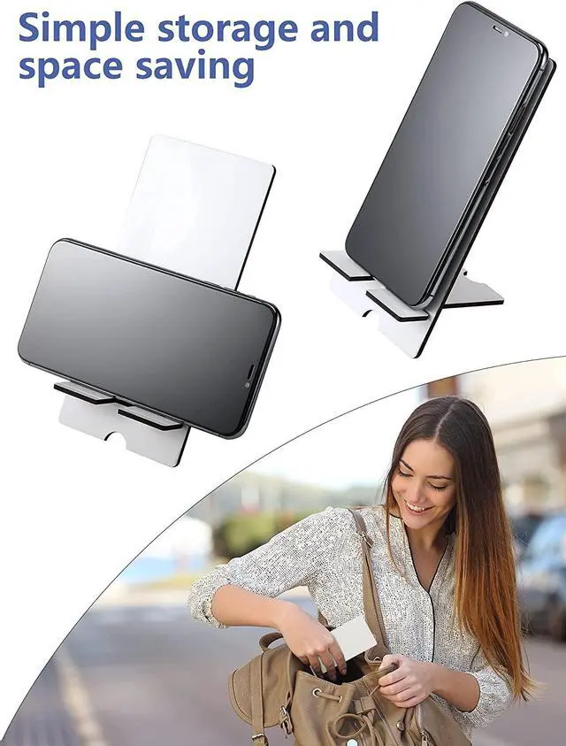 Alt view image 5 of 7 - Frienda 4 Pieces Sublimation Blank Phone Stand Sublimation Cell Phone Holder for Desk Wood Smartphone Holders DIY Craft Charging Stand for Desktop Office Table Home Kitchen