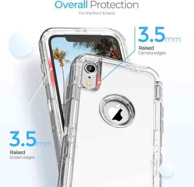 Alt view image 4 of 7 - Case Compatible with iPhone XR Case Heavy Duty Shockproof Anti-Fall Clear case