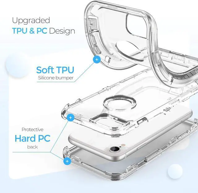 Alt view image 3 of 7 - Case Compatible with iPhone XR Case Heavy Duty Shockproof Anti-Fall Clear case