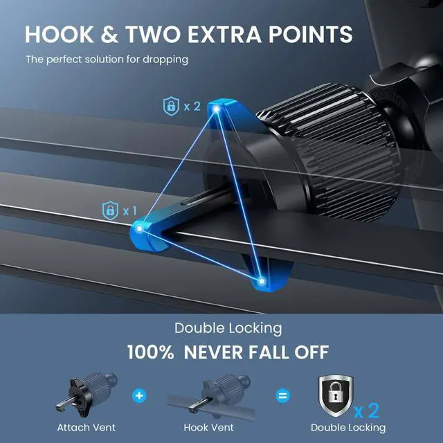 Alt view image 3 of 7 - Phone Mount for Car Vent [Upgraded Metal Clip] Cell Phone Holder Car Hands Free Cradle in Vehicle Car Phone Holder Mount for Smartphone iPhone Cell Phone Automobile Cradles Universal