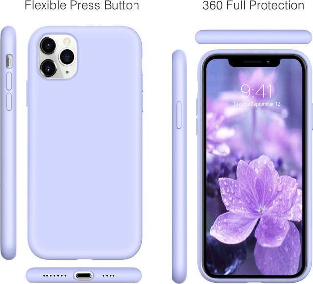 Case for iPhone 11 Pro Max 6.5 inch, Liquid Silicone Women Girls Men Soft  Rubber Slim Shockproof Protective Back Phone Cases Cover, Lavender Light  Purple 
