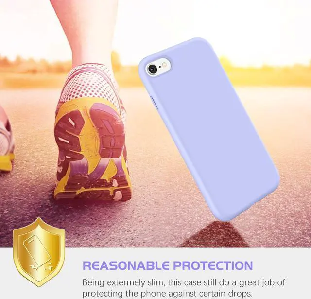 Alt view image 7 of 7 - iPhone SE 2020/2022, 8 & 7 Liquid Silicone Case - Slim Shockproof Protective Cover for Women, Men, Girls - Lavender Purple