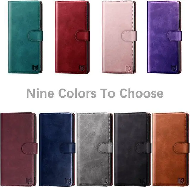 Alt view image 3 of 7 - SUANPOT for Samsung Galaxy S21 Ultra 6.8" with RFID Blocking Leather Wallet case Credit Card Holder,Flip Folio Book Phone case Shockproof Cover Women Men for Samsung S21 Ultra case Wallet Blue