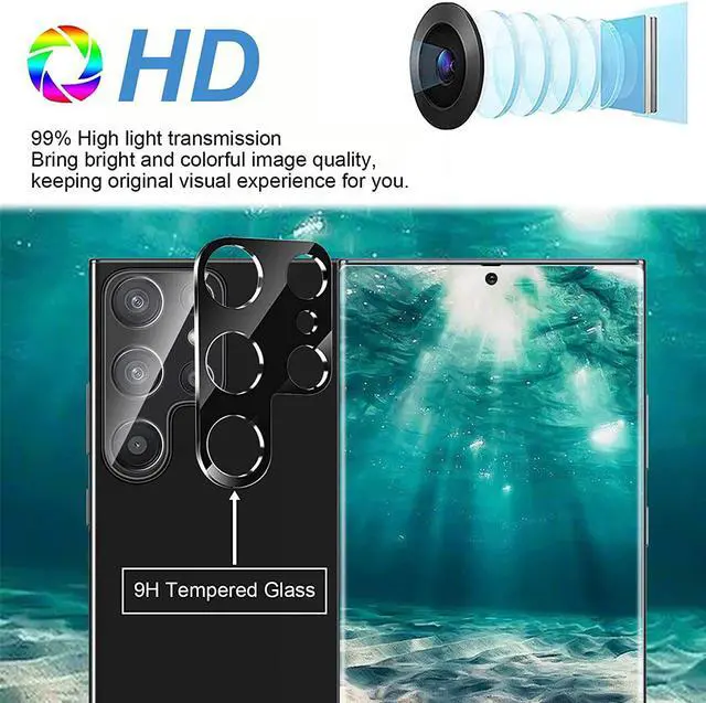 Alt view image 7 of 7 - [2+2 Pack] Glass Privacy Screen Protector for  Galaxy S23 Ultra 5G 9H Tempered Glass Ultrasonic Fingerprint Compatible HD Clear Anti-Spy Film for Galaxy S23 Ultra Glass Screen Protector