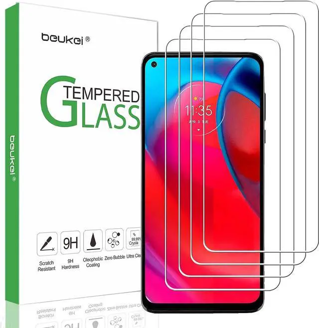 Main image of beukei (4 Pack) Screen Protector Compatible for Motorola Moto G Stylus 5G/ Moto G Stylus (2021) Screen Protector Tempered Glass (6.8" Display, 2021),Touch Sensitive,Case Friendly, 9H Hardness