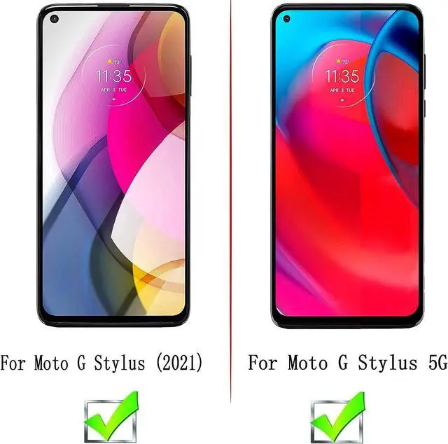 Alt view image 2 of 6 - beukei (4 Pack) Screen Protector Compatible for Motorola Moto G Stylus 5G/ Moto G Stylus (2021) Screen Protector Tempered Glass (6.8" Display, 2021),Touch Sensitive,Case Friendly, 9H Hardness