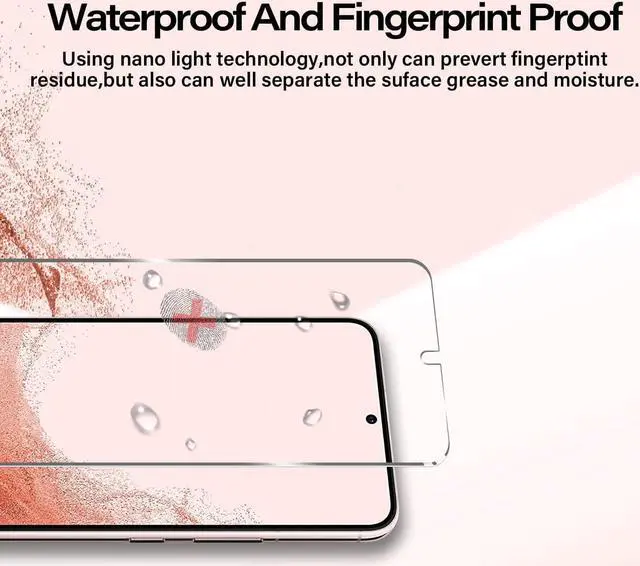 Alt view image 4 of 6 - Galaxy S22 Tempered Glass Screen Protector + Camera Lens Protector [ 2 + 2 Pack ][Case Friendly] [Anti-Scratch] [Ultrasonic Fingerprint Unlock] Clear HD Glass Protective Film for  Galaxy S22