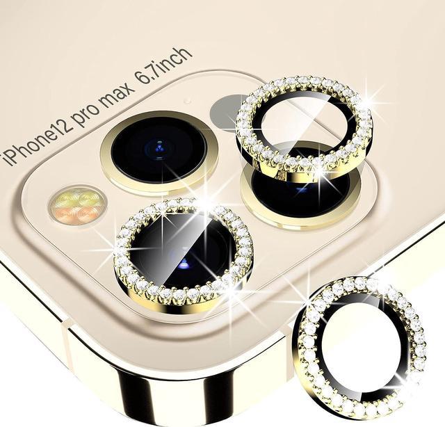 Pour Iphone 13 Pro / iphone 13 Pro Max Camera Lens Protector Bling,  Protection Camera Cover Tempered Glass Screen Protector Diamond Metal  Individual