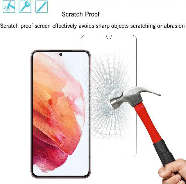 Alt view image 6 of 6 - Ailun Glass Screen Protector for Galaxy S21 5G [6.2 inch] 2Pack + 2Pack Camera Lens Tempered Glass Fingerprint Unlock Compatible 0.33mm Clear Anti-Scratch Case Friendly [Not for Galaxy S21 Plus]