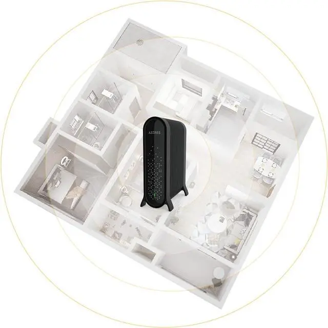 Alt view image 4 of 4 - AZORES WiFi 6 AX6600 Whole Home Mesh System Wireless Router, 2 Gigabit LAN Ports, Dual Band, Beamforming, OFDMA, MU-MIMO, Parental Controls