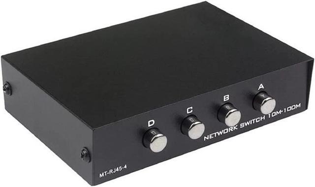 Main image of 4 Port Way 8P8C RJ45 Network Ethernet Manual ABCD Sharing Switch Box,4 Ports Network Switch Splitter Selector Hub 4-in 1-Out or 1-in 4-Out