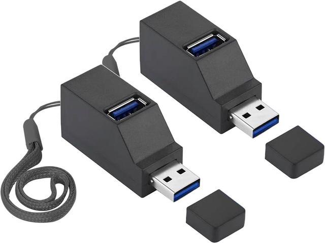 OUQYLG USB Port Splitter,3 Port USB 2.0 hub Dock [2 Pack] Mini USB