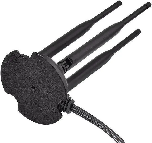 Alt view image 6 of 7 - 2.4GHz 5GHz Dual Band WiFi Antenna, 3 RP-SMA Male Antenna Magnetic Base for PC Desktop Computer, WiFi Wireless Router, Mobile Hotspot, PCI PCIe WiFi Card, External WiFi USB Adapter