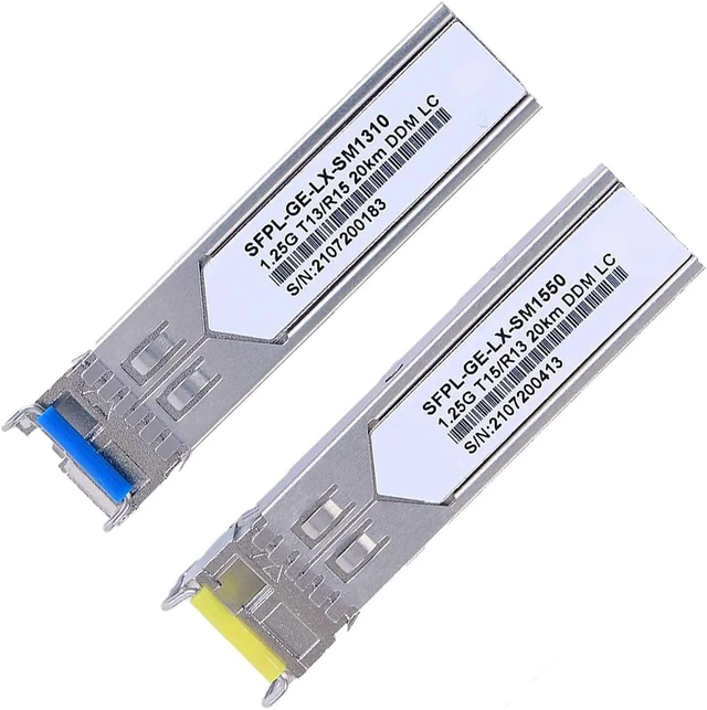 Alt view image 6 of 7 - A Pair of 1.25G Gigabit Ethernet Fiber Media Converters with SFP LC Single Core Transceiver Module, Single-Mode LC, SMF RJ45 to SFP Slot up to 30KM, 10/100/1000Base-Tx to 1000Base-SX (2 Pack)