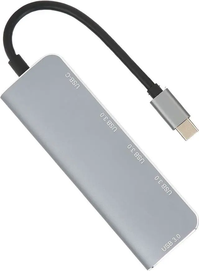 Main image of 95116S USB-C hub, 5 in 1 USB-C to 4 USB3.0 Ports/Type-C Fast Charging, USB C Hub Multiport Adapter, for Tablets Mobile Phones Notebooks