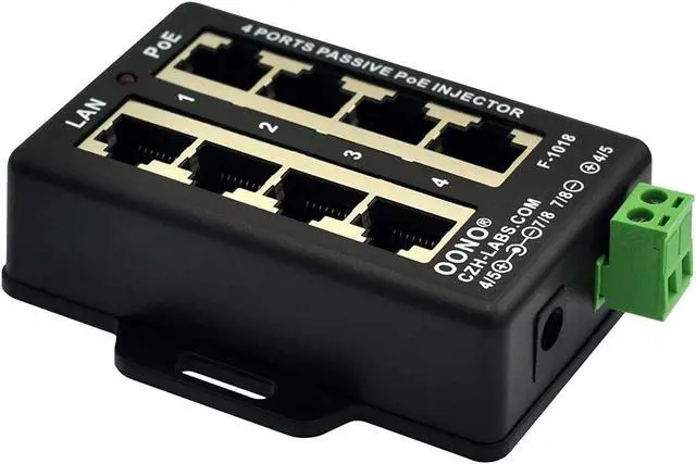 Alt view image 2 of 5 - 4 Ports Passive RJ45 PoE Power Injection Module, Power Over Ethernet Injector