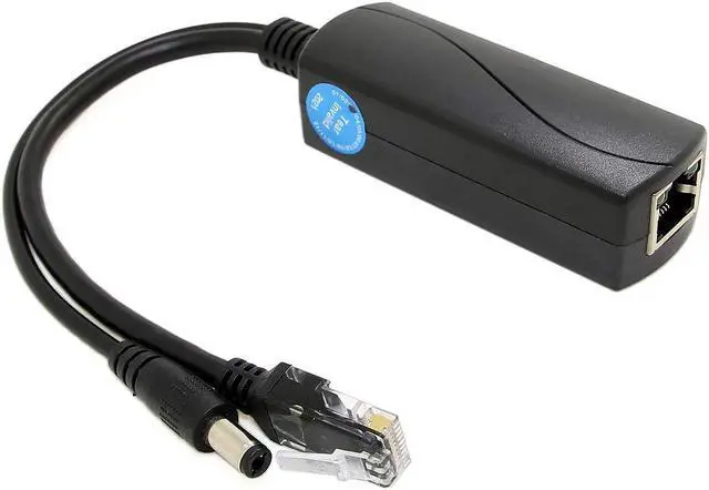 Main image of Active PoE Splitter 12V 2A Output, IEEE 802.3af/at Standard 10/100Mbps Power Over Ethernet Splitter for Security IP Camera DC Jack (PS5712AT Black)