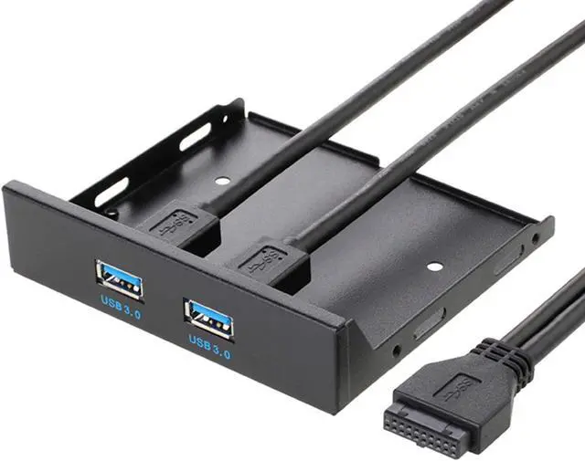 Main image of Excelity 2 Ports USB 3.0 Front Panel Floppy Disk Bay 20 Pin Hub Bracket