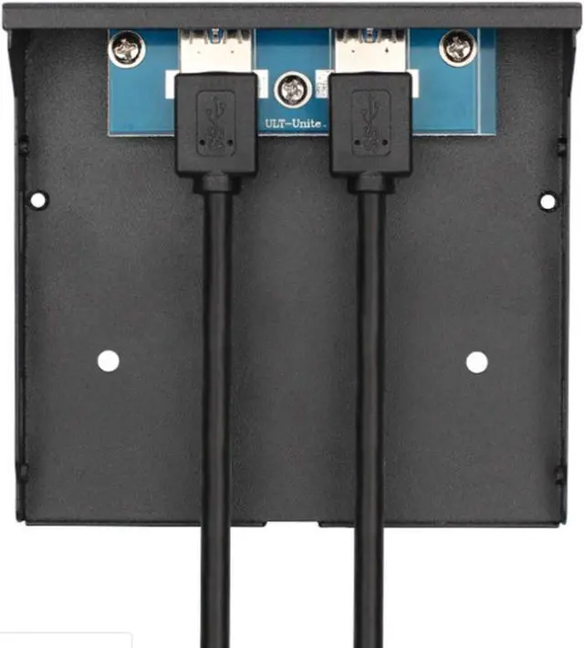 Alt view image 4 of 6 - Excelity 2 Ports USB 3.0 Front Panel Floppy Disk Bay 20 Pin Hub Bracket