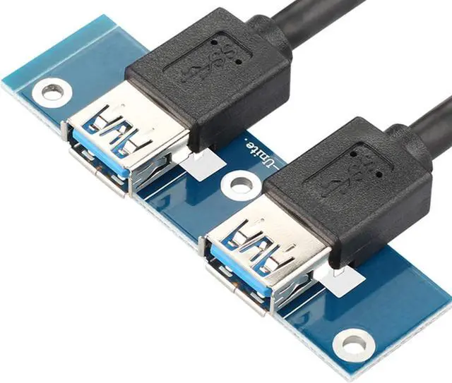 Alt view image 5 of 6 - Excelity 2 Ports USB 3.0 Front Panel Floppy Disk Bay 20 Pin Hub Bracket