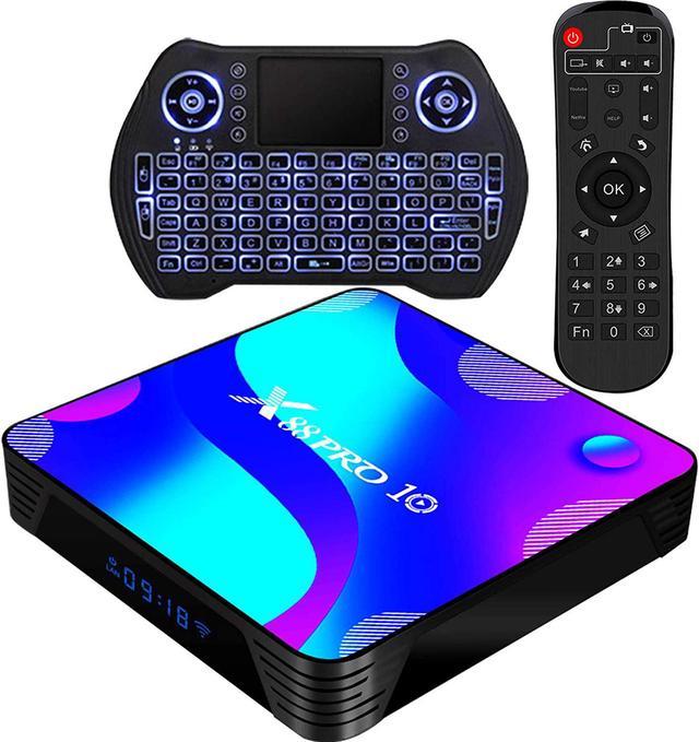 Seneste nyt is Ikke vigtigt Android TV Box 11.0, Smart TV Box RK3318 2GB 16GB Support 2.4G 5.8G WiFi  Bluetooth 4.1 with Mini Backlit Keyboard Ethernet LAN 3D 4K Video Android  Box Set Top TV Box Media
