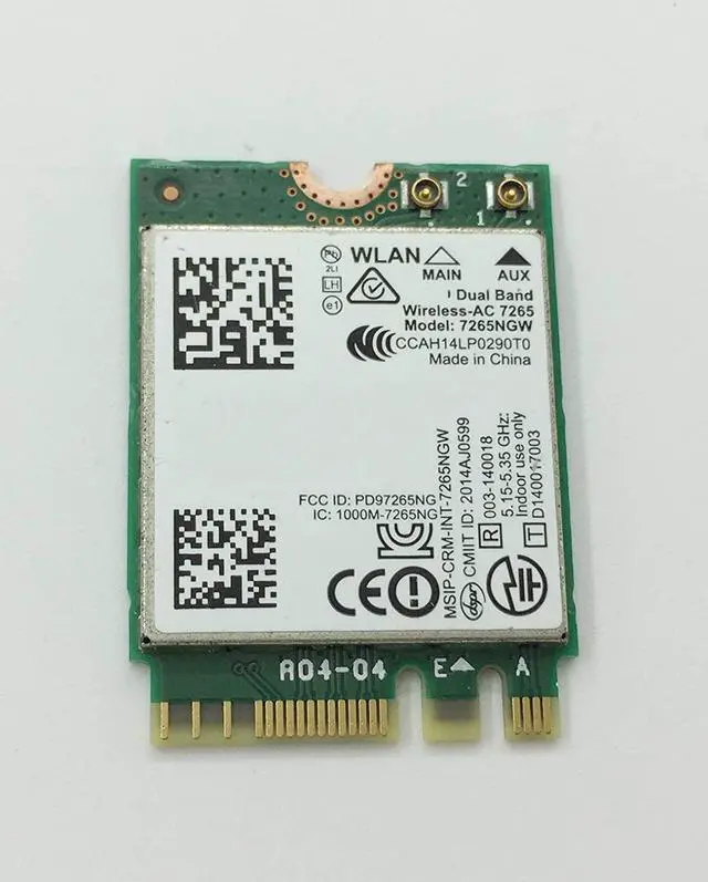 Alt view image 3 of 3 - 867Mbps Dual Band Wireless-AC 7265NGW WiFi Card for Lenovo Yoga 12 Yoga 14 Yoga X1 Carbon Compatible 20200609 00JT464 00JT465 00JT466 00JT469 04X6032 04X6030