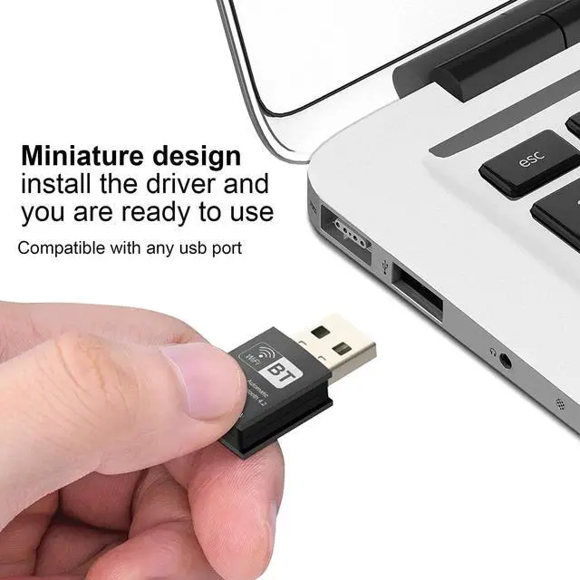 Alt view image 4 of 7 - Blueshadow Mini 2-in-1 USB WiFi Bluetooth Adapter AC600-2.4G/5G Dual Band Wireless Network Adapter for Desktop PC, Bluetooth 4.2, WPA3 Network Security, Supports Windows 11,10, 8.1,8, 7