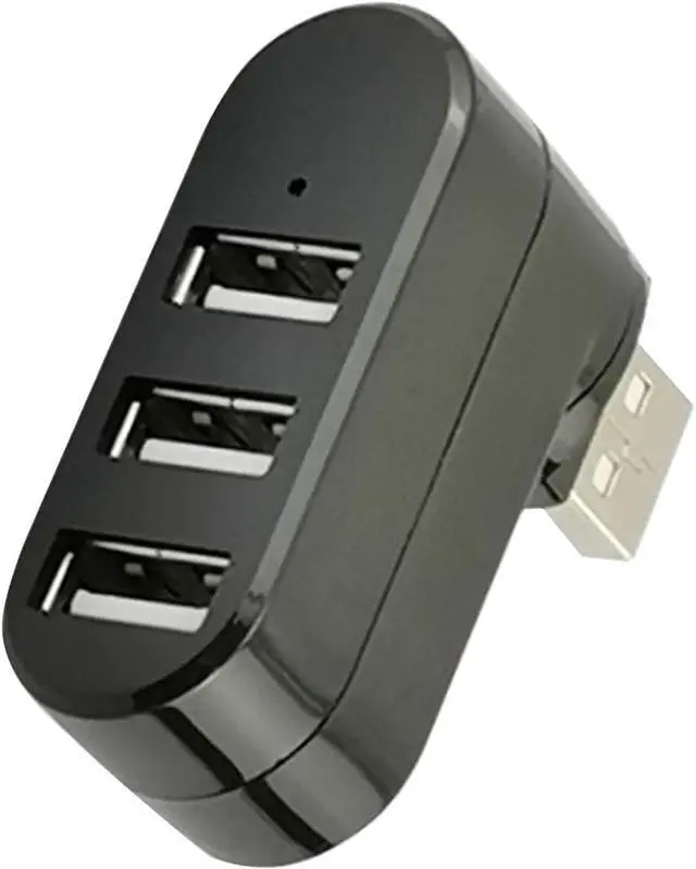Alt view image 2 of 5 - AYECEHI USB Port Splitter, USB 3 Port Compact Portable Rotatable HUB, USB Hub Dock [90°/180° Degree Rotatable] for PC Laptop Notebook and More - Black