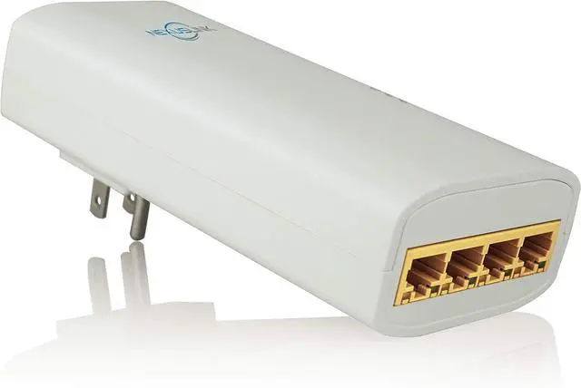 Alt view image 2 of 5 - G.hn Wave 2 Powerline Adapter - Four Ethernet Ports Ideal for Home or Business Networks, Entertainment Centers: TV, Streaming Boxes, Game Consoles, Stereos, etc. - Single Device (GPL-2000S4)