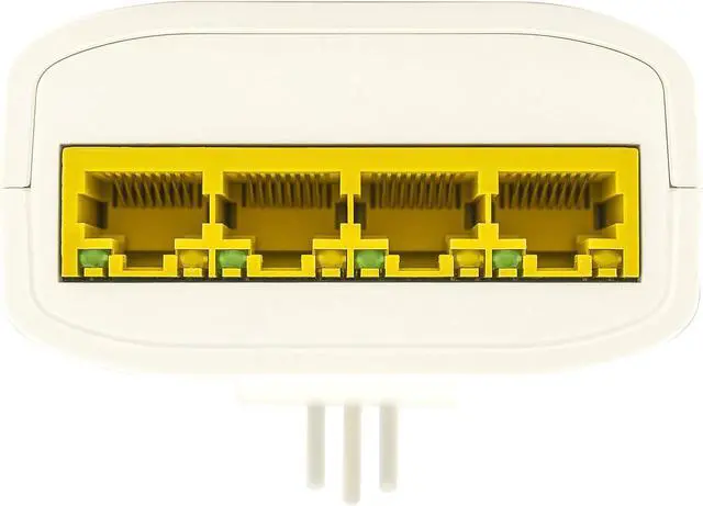 Alt view image 3 of 5 - G.hn Wave 2 Powerline Adapter - Four Ethernet Ports Ideal for Home or Business Networks, Entertainment Centers: TV, Streaming Boxes, Game Consoles, Stereos, etc. - Single Device (GPL-2000S4)