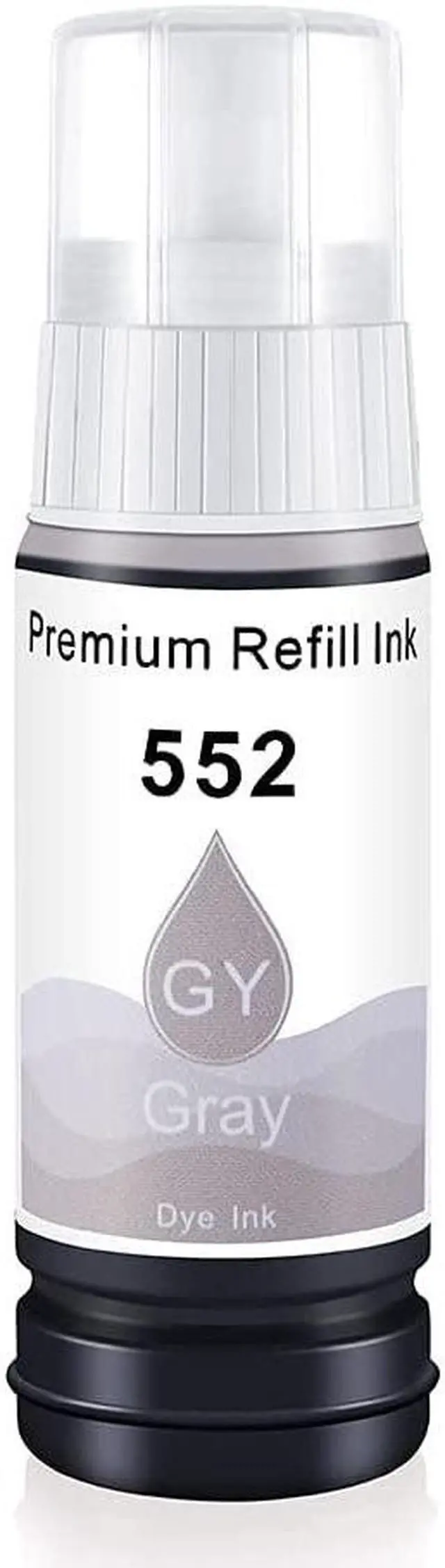 Alt view image 7 of 7 - Compatible Refill Bottle Ink Replacement for 552 T552 Work for EcoTank Photo ET-8550 ET-8500 All-in-One Wide-Format Supertank Printer (BK/PBK/ C/M/Y/GR 70ml, 6-Pack, Not Sublimation Ink)