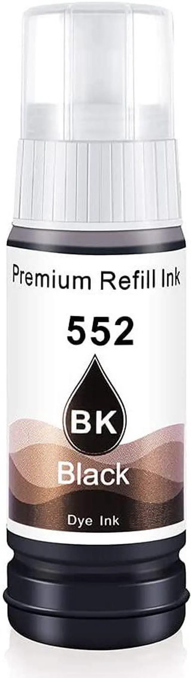 Alt view image 2 of 7 - Compatible Refill Bottle Ink Replacement for 552 T552 Work for EcoTank Photo ET-8550 ET-8500 All-in-One Wide-Format Supertank Printer (BK/PBK/ C/M/Y/GR 70ml, 6-Pack, Not Sublimation Ink)
