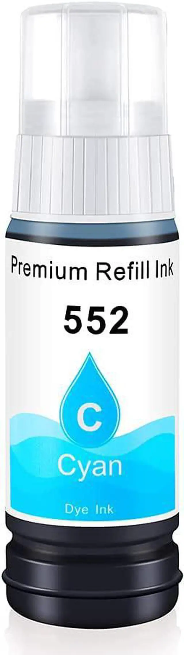 Alt view image 4 of 7 - Compatible Refill Bottle Ink Replacement for 552 T552 Work for EcoTank Photo ET-8550 ET-8500 All-in-One Wide-Format Supertank Printer (BK/PBK/ C/M/Y/GR 70ml, 6-Pack, Not Sublimation Ink)