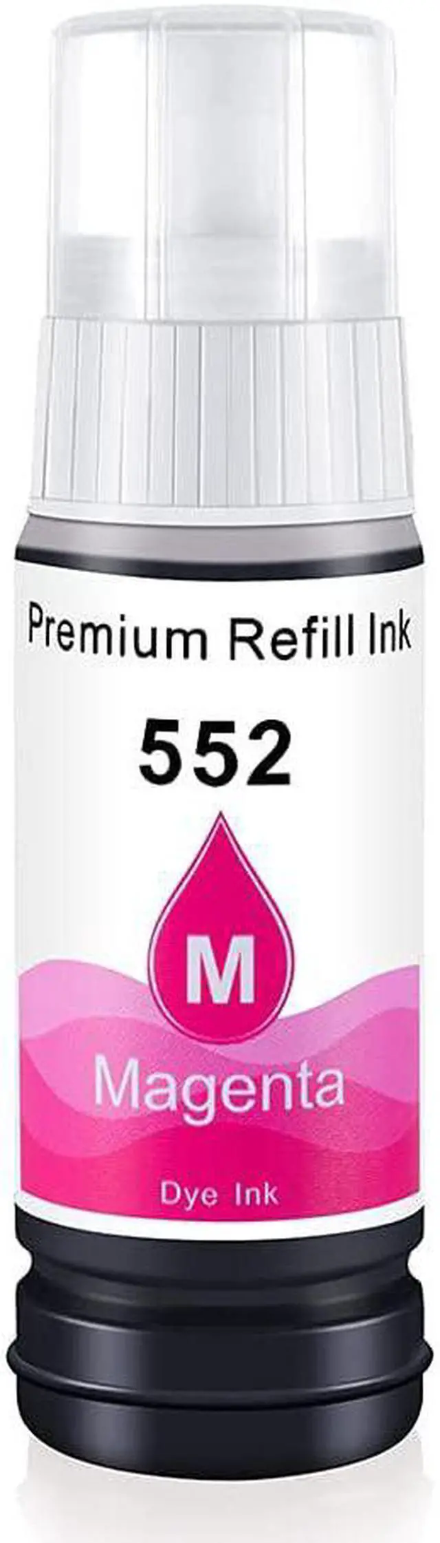 Alt view image 5 of 7 - Compatible Refill Bottle Ink Replacement for 552 T552 Work for EcoTank Photo ET-8550 ET-8500 All-in-One Wide-Format Supertank Printer (BK/PBK/ C/M/Y/GR 70ml, 6-Pack, Not Sublimation Ink)