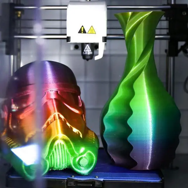 Alt view image 3 of 7 - AMOLEN 3D Printer Filament, PETG Filament 1.75mm PETG Multicolor Rainbow, 3D Printing Filament 1KG/2.2lb