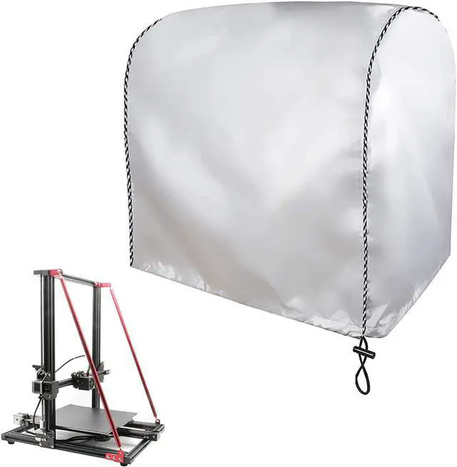 Main image of 3D Printer Protective Cover, Anti-Dust, Waterproof Dust Cover for CR-10 300/CR-10S 300 and Other Assembled 3D Printer-Silver (21.6x21.6x21.6 inch)